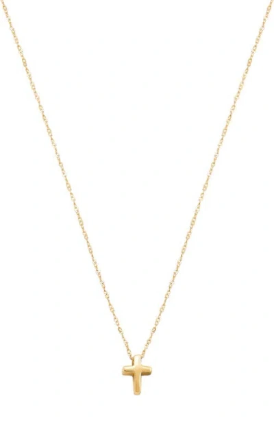Frankie & Zoe Polished Cross Pendant Necklace In Gold