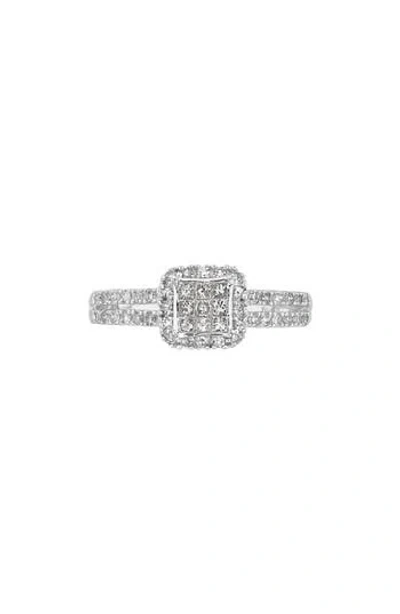 Frankie & Zoe Diamond Engagement Ring In Silver