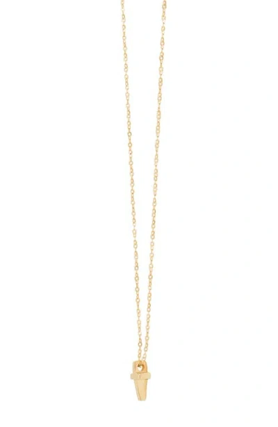 Frankie & Zoe Polished Cross Pendant Necklace In Gold