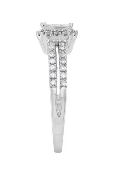 Frankie & Zoe Diamond Engagement Ring In Silver