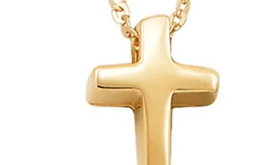 Frankie & Zoe Polished Cross Pendant Necklace In Gold