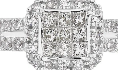 Frankie & Zoe Diamond Engagement Ring In Silver