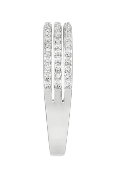 Frankie & Zoe 3-row Diamond Band Ring In White