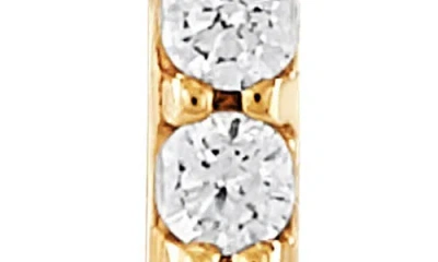 Frankie & Zoe 10k Yellow Gold Diamond Bar Stud Earrings In Gold