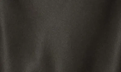 Renee C One-shoulder Satin Maxi Dress In Black