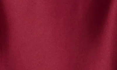 Renee C One-shoulder Satin Maxi Dress In Burgundy