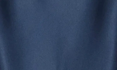 Renee C One-shoulder Satin Maxi Dress In Blue