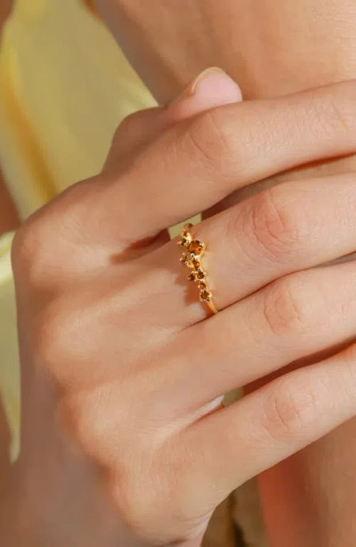 Ys Gems Citrine Stacking Ring In Gold