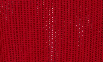 Wishlist Open Knit Sweater In Red