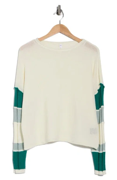 Wishlist Stripe Sleeve Sweater In Multi