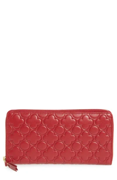 Comme Des Garçons Continental Long Wallet In Red