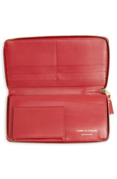Comme Des Garçons Continental Long Wallet In Red