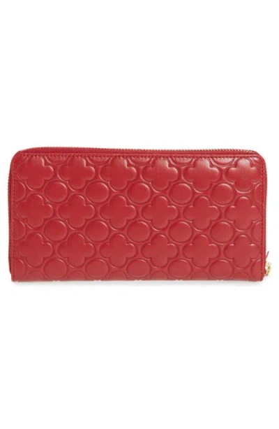 Comme Des Garçons Continental Long Wallet In Red