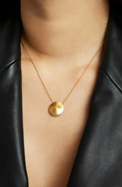 Dean Davidson White Topaz Petite Pavé Pendant Necklace In Gold