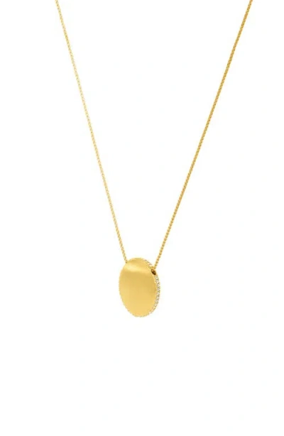 Dean Davidson White Topaz Petite Pavé Pendant Necklace In Gold