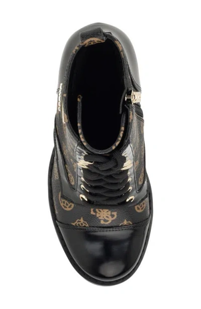 Guess Neadyn Lace-up Bootie In Black