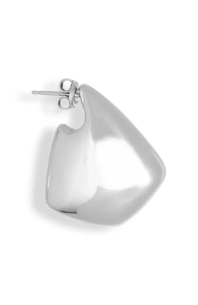 Bottega Veneta Small Vahuo Fin Earrings In Metallic