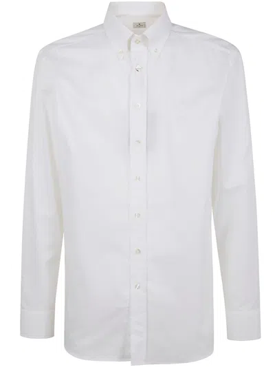 Etro Straight Shirt Long Sleeves Button Down Collar In White