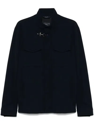 Fay Toggle-fastening Flap-pocket Jacket In Black