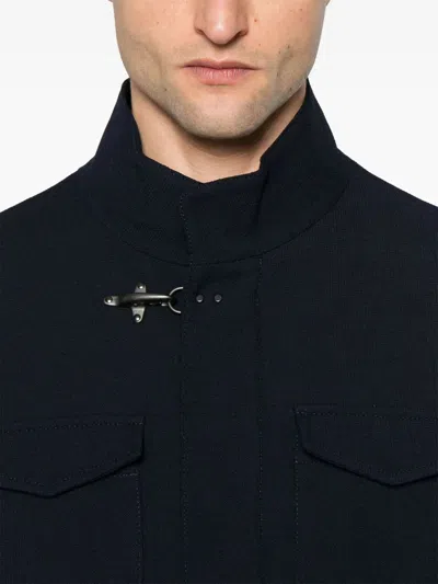 Fay Toggle-fastening Flap-pocket Jacket In Black