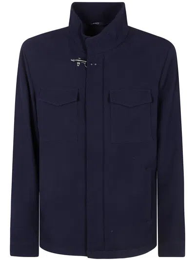 Fay Toggle-fastening Flap-pocket Jacket In Black