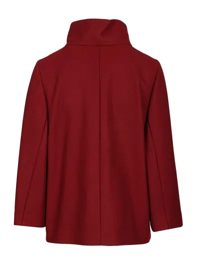 Fay Women Wool Cape In Red
