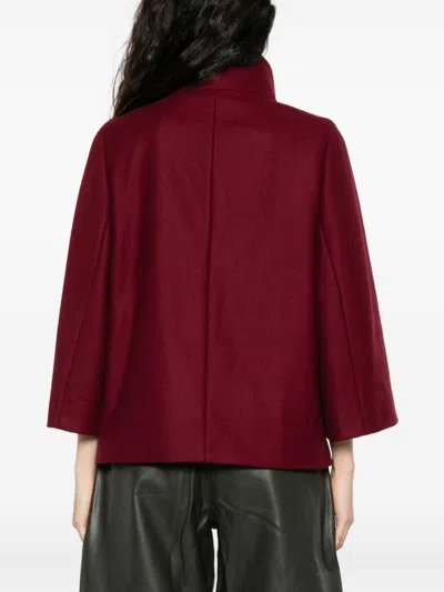 Fay Women Wool Cape In Red