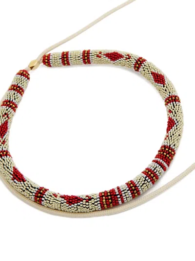 Isabel Marant Nina Beaded Necklace In Gold