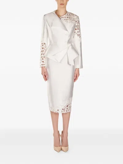Araftu Cut-out One-button Suit In White