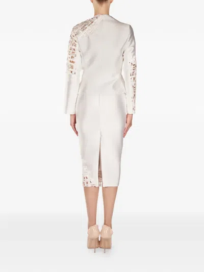Araftu Cut-out One-button Suit In White