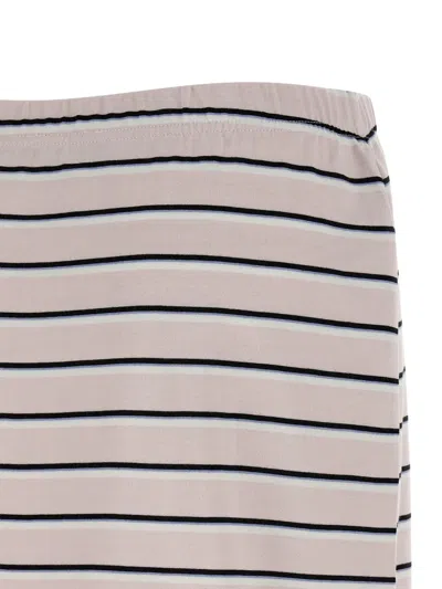 Rotate Birger Christensen Logo-patch Midi Skirt In Pink