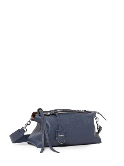 Fendi Women Abyss Blue By The Way Selleria Medium Reversible Handbag In Blue