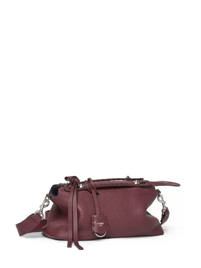 Fendi Women Burgundy By The Way Selleria Medium Reversible Handbag In Burgundy