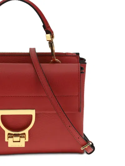 Coccinelle Small Arlettis Tote Bag In Red