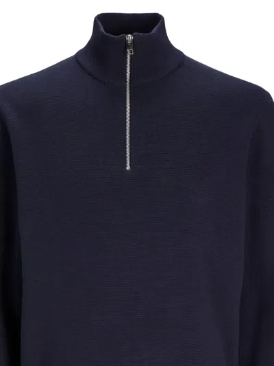 R.d.d. By Jack Jones Zip Turtleneck Sweater In Blue