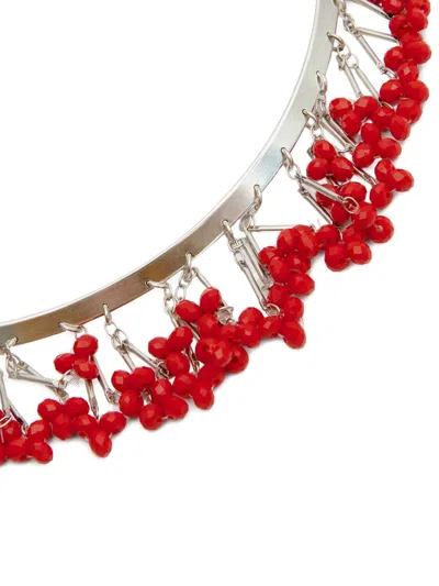 Isabel Marant Nora Beaded Choker In Silver