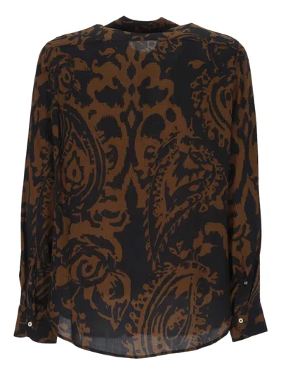 Officina 36 Paisley Shirt In Brown