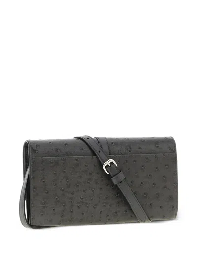 Stella Mccartney Ryder Rectangular Crossbody Bag Textured Strap In Black