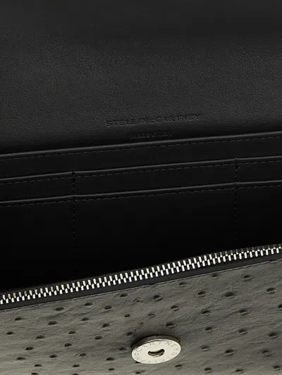 Stella Mccartney Ryder Rectangular Crossbody Bag Textured Strap In Black