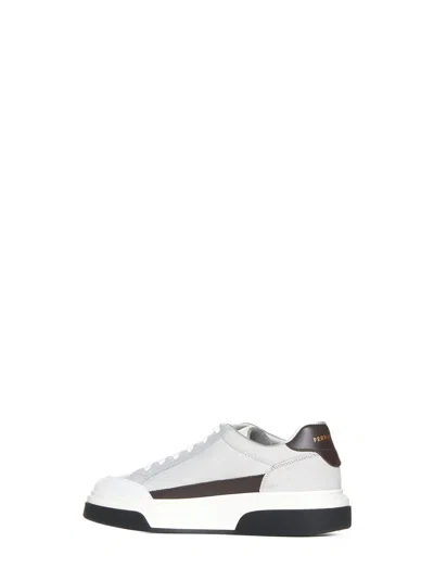 Ferragamo Men Low-top Sneakers With Gancini In Multi