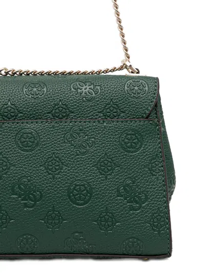 Guess Usa Cresidia Logo-plaque Crossbody Bag In Green