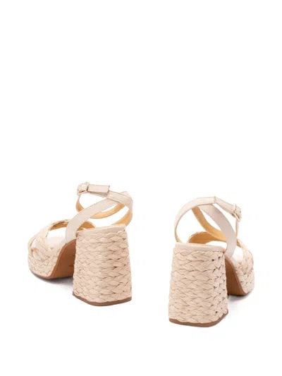 Castaã±er Raffia Woven Espadrilles In Neutral