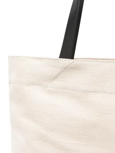 Jil Sander Medium Logo Tote Bag In Neutral