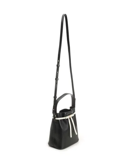 Ferragamo Bucket Bag Mascarpone Bow Salvatore Top Handle In Black