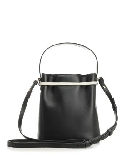 Ferragamo Bucket Bag Mascarpone Bow Salvatore Top Handle In Black