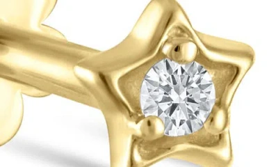 Maria Tash Diamond Solitaire Single Stud Earring In Gold