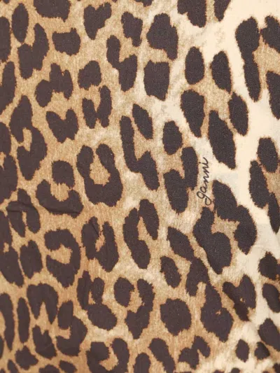 Ganni Women Leopard-print Midi Dress In Animal Print