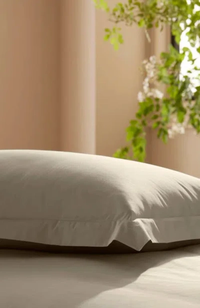 Boll & Branch Percale Hemmed 300 Thread Count Duvet Cover & Shams Set In Brown