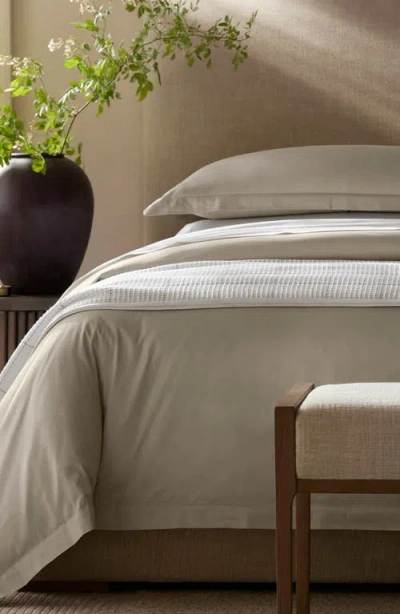 Boll & Branch Percale Hemmed 300 Thread Count Duvet Cover & Shams Set In Brown