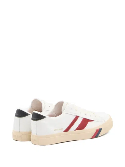 Pro-keds Racer 77 Red Suede Sneakers In White